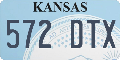 KS license plate 572DTX