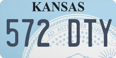 KS license plate 572DTY