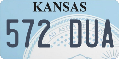 KS license plate 572DUA