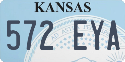 KS license plate 572EYA