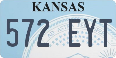 KS license plate 572EYT
