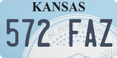 KS license plate 572FAZ