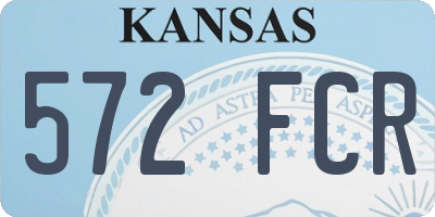 KS license plate 572FCR