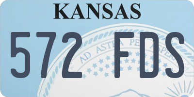 KS license plate 572FDS