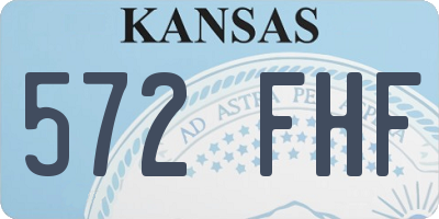 KS license plate 572FHF