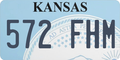 KS license plate 572FHM