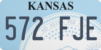 KS license plate 572FJE