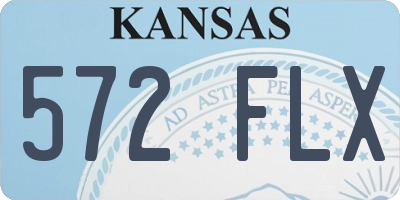 KS license plate 572FLX