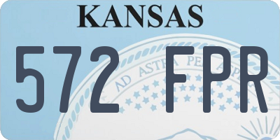 KS license plate 572FPR