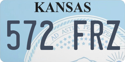 KS license plate 572FRZ