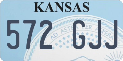 KS license plate 572GJJ