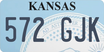 KS license plate 572GJK