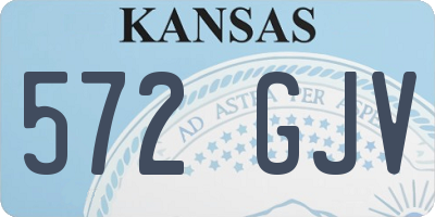 KS license plate 572GJV