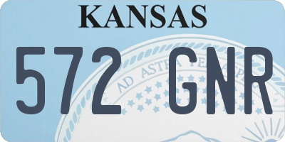 KS license plate 572GNR