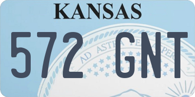 KS license plate 572GNT