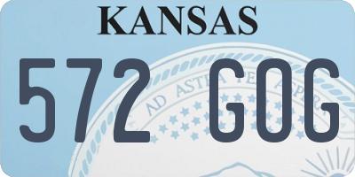 KS license plate 572GOG
