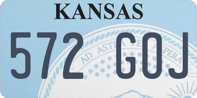 KS license plate 572GOJ