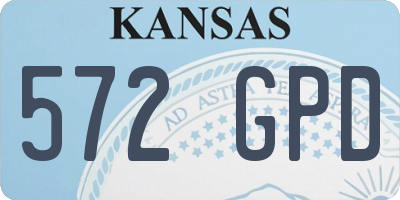 KS license plate 572GPD