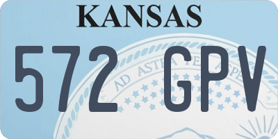 KS license plate 572GPV