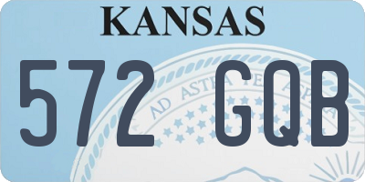 KS license plate 572GQB