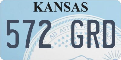 KS license plate 572GRD