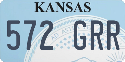 KS license plate 572GRR