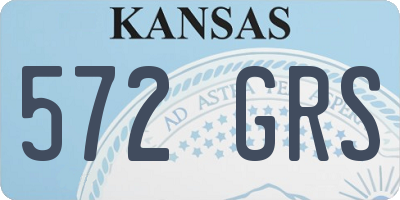KS license plate 572GRS