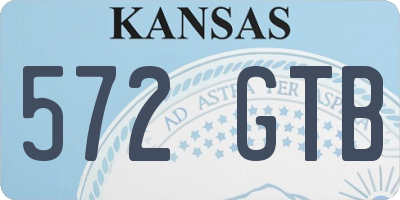 KS license plate 572GTB