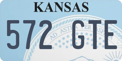 KS license plate 572GTE
