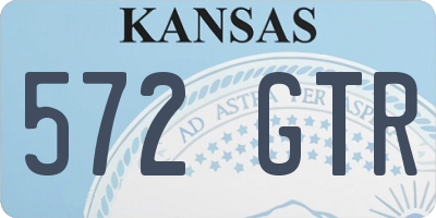 KS license plate 572GTR