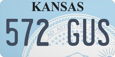 KS license plate 572GUS