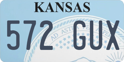 KS license plate 572GUX