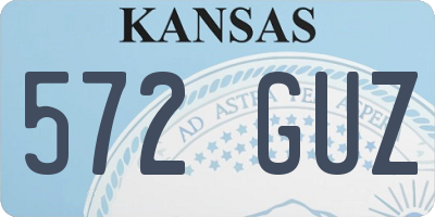 KS license plate 572GUZ