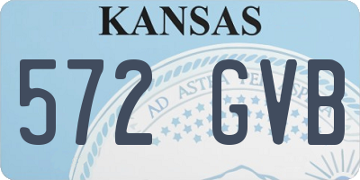 KS license plate 572GVB
