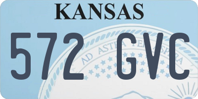 KS license plate 572GVC