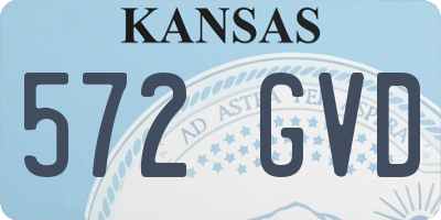 KS license plate 572GVD