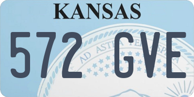 KS license plate 572GVE
