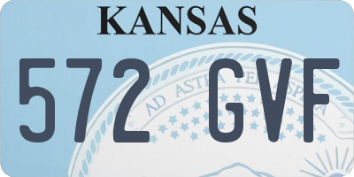 KS license plate 572GVF