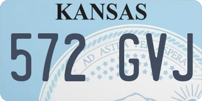 KS license plate 572GVJ