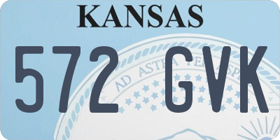KS license plate 572GVK