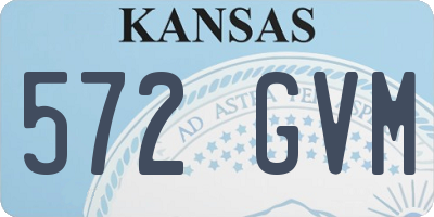 KS license plate 572GVM