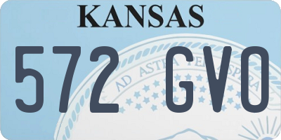 KS license plate 572GVO