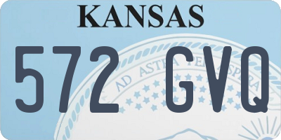 KS license plate 572GVQ