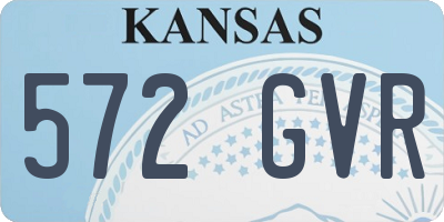 KS license plate 572GVR
