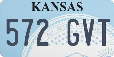 KS license plate 572GVT