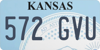 KS license plate 572GVU