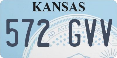 KS license plate 572GVV