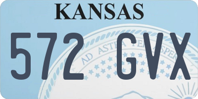 KS license plate 572GVX