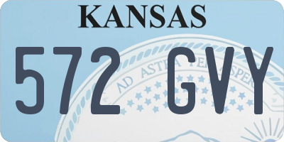 KS license plate 572GVY
