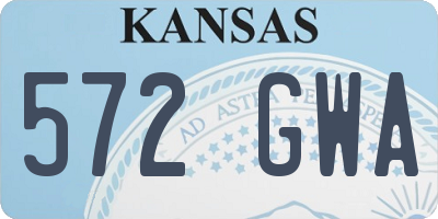 KS license plate 572GWA
